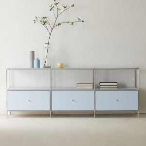 셀리나 2000 높은 오픈 거실장 2단 와이드 티비 다이 tv 선반 모듈 거실 서랍장