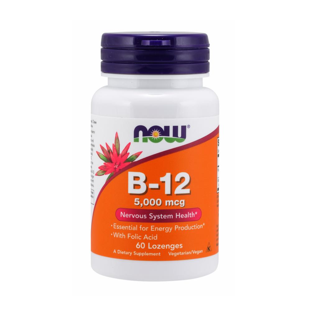 나우푸드 B12 <b>시아노코발라민</b> 비타민 5000mcg 로젠지 60정