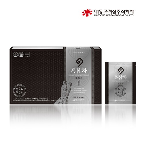 <b>대동고려삼</b> 흑삼차 100포 6년근 인삼 흑삼 고함량 진세노사이드 선물