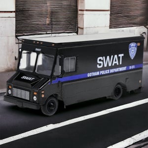 그린라이트 1:43 1993 SWAT 스와트 전술 트럭 아크릴케이스 다이캐스트 자동차 모형 미니어처