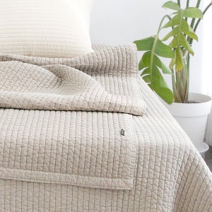 [리퍼브] 천솜이 고밀도 면 100수 이불패드 알러지케어 패드 베이지 Q/K