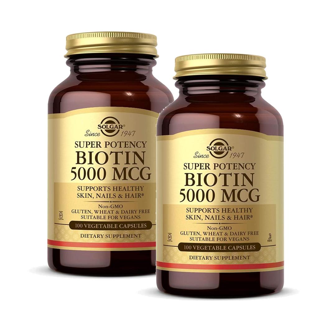 솔가 비오틴 5000mcg 캡슐 100정 2개 Solgar Biotin Super Potency
