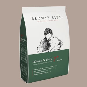 슬로울리라이프 연어오리 7세 이상 노견 사료 노령견 항산화보충 1.6kg