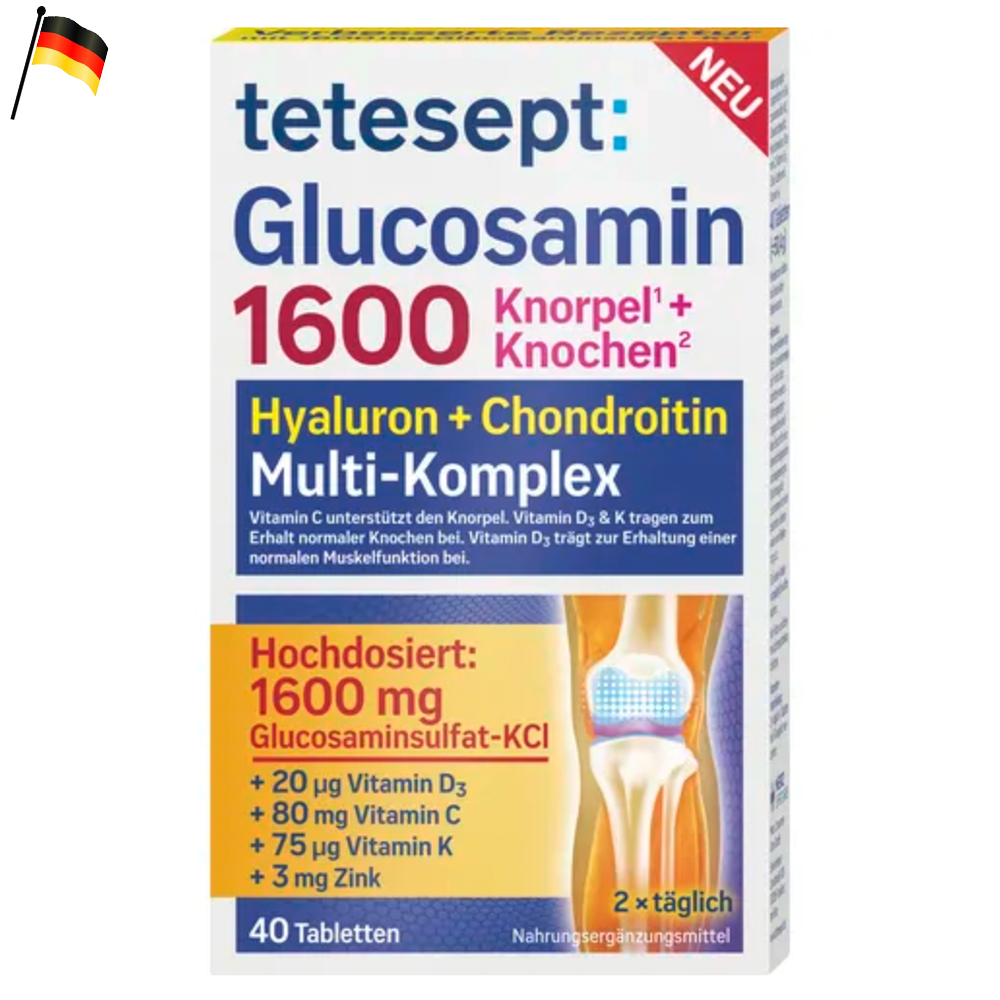테테셉트 글루코사민 1600 Knorpel +Knochen 정제 40st