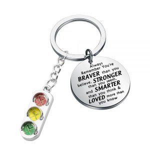 BNQL Traffic Light Keychain Driver Gift for New School Crossing Guard Driving Instructor