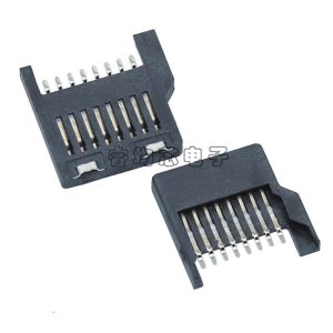 마이크로 TF SD 카드 홀더 커넥터, 메모리용 올 플라스틱, 8P, 8 핀, 50 개/로트