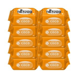 깨끗한나라 베이비케어 코코 물티슈 캡형 100매x10개