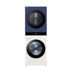 LG전자 세탁건조기 25kg+22kg 베이지네이비 트롬 오브제컬렉션 워시타워 WL22EYHU 전국/폐가전수거