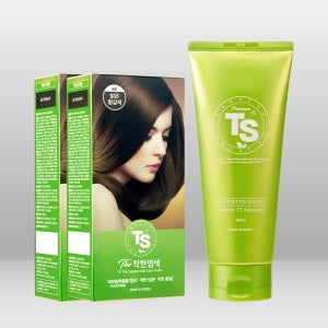TS 더착한 PPD 없는 염색약 120g x 2개+TS트리트먼트 200ml