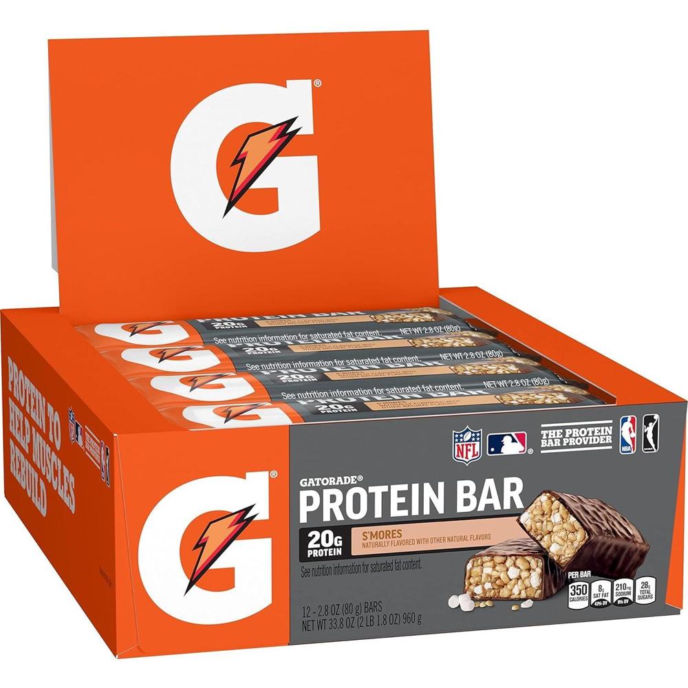 <b>Gatorade</b> <b>게토레이</b> 웨이 <b>프로틴</b> 바 스모어 80g 12개입