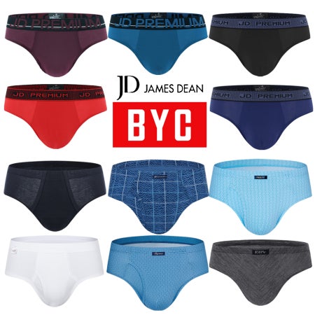 BYC 제임스딘 남자삼각팬티 순면 여름 인견 기능성 남성 브리프 속옷 3매 세트