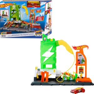 핫휠 Hot Wheels 시티 슈퍼 리차지 연료 스테이션 EV 차저 전기차 충전소 충전기