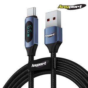 애니포트 AP-UTCD66W 1.2M USB-A TO C 66W 디스플레이 안드로이드오토 고속충전케이블