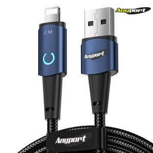 애니포트 AP-UTAM12W 3M USB-A TO 8핀 12W 문라이트 고속충전케이블