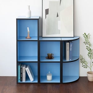 e스마트 릴리 낮은 슬림 2단 틈새 책장 코너장