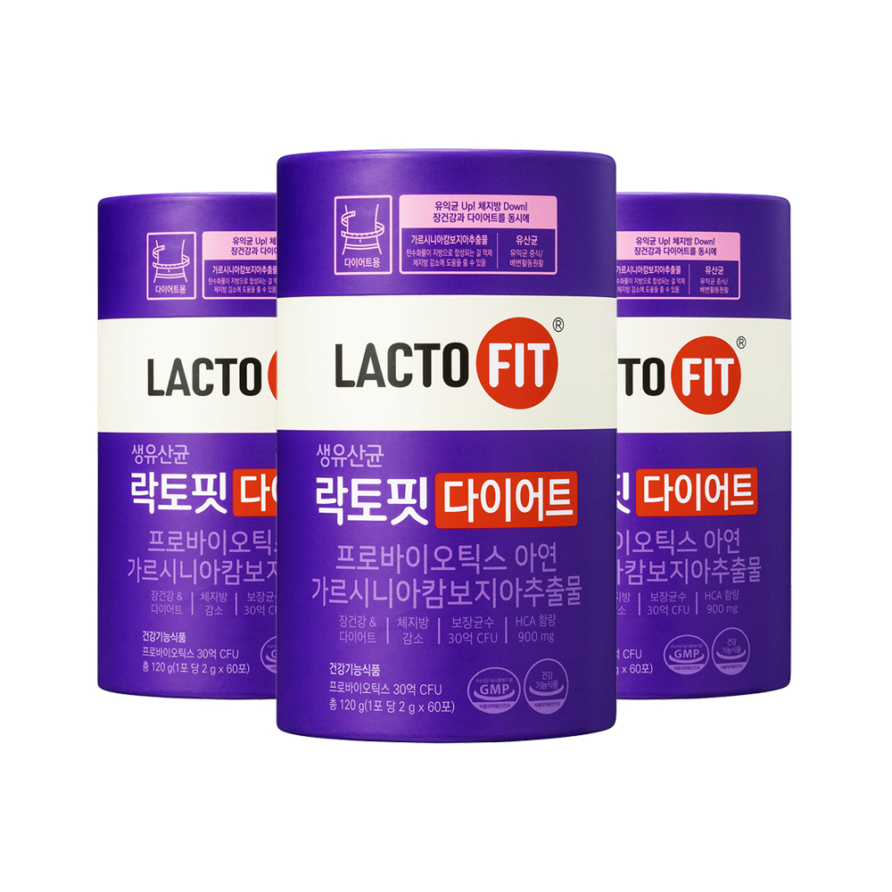 종근당건강 락토핏 다이어트 60포, 3개