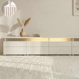 무아르 LED 리브보드 2400 높은 탬바 거실장 tv선반 E0등급