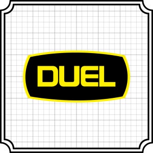DUEL(듀엘) 낚시 데칼 스티커 무광 노랑+검정 Small (가로 120mm)