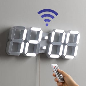 플라이토 와이파이 LED 벽시계 인테리어 무소음 거실 개업 집들이 전자 디지털 벽걸이시계