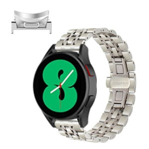 갤럭시워치6 40 44 43 47mm 골프에디션 날개형 원터치 고급 투톤 메탈 시계줄 밴드 스트랩 SM-R930/R940/R950/R960/5