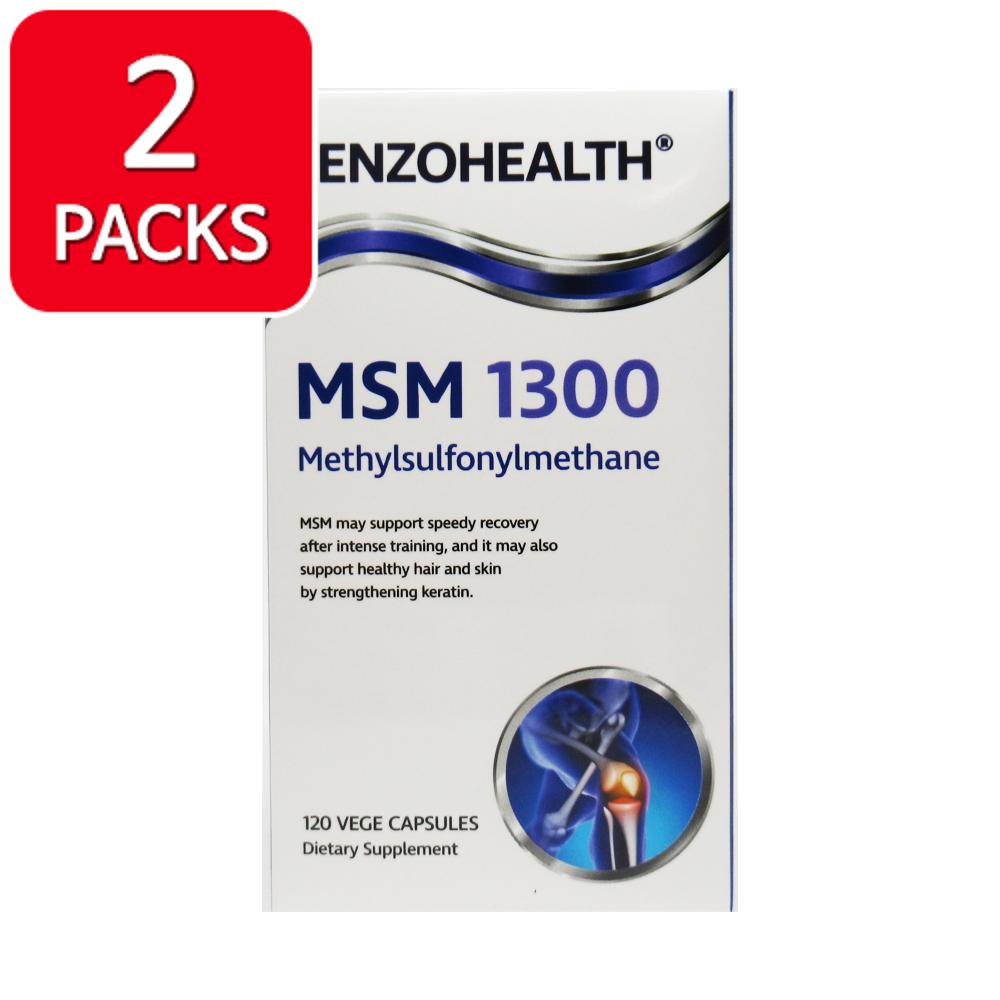 <b>Enzo</b> Health <b>MSM</b> <b>엔조</b> 헬스 <b>MSM</b> 1300 뉴질랜드 120베지캡슐 2팩