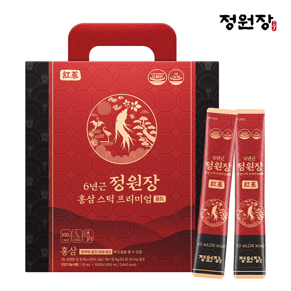 정원장 6년근 홍삼 스틱 프리미엄 골드 진세노이드액 1kg, 1개
