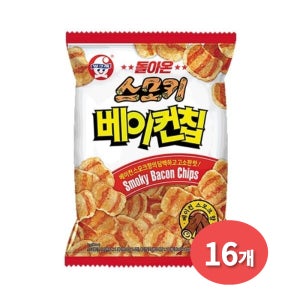 빙그레 스모키 베이컨칩 70g 1박스 (16개)