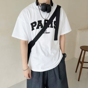 레터링반팔티 루즈핏반팔티 파리스