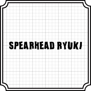 SPEARHEAD RYUKI(스피어헤드 류키) 낚시 데칼 스티커 무광 검정 Small (가로 100mm)