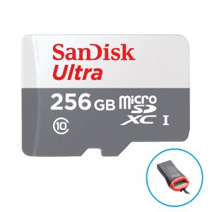 샌디스크 마이크로 SD카드 256GB 핸드폰 카메라 TF MICRO 메모리카드 256기가 리더기증정