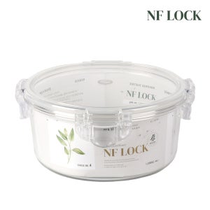 엔에프락 트라이탄 투명 밀폐용기 냉장고 정리 보관 반찬통 원형 모음전 1.2L, 1개