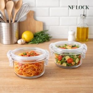 NF LOCK 엔에프락 원형 트라이탄 밀폐용기 200ml 원형1호 2개세트