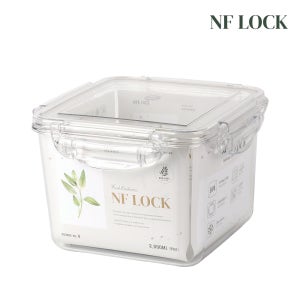 엔에프락 트라이탄 투명 밀폐용기 냉장고 정리 보관 반찬통 정사각 모음전 2.6L, 1개