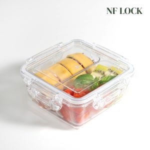 NF LOCK 엔에프락 정사각 트라이탄 밀폐용기(칸막이) 정사각6호 780ml