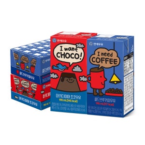 연세우유 멸균우유 190ml 48팩(초코+커피)