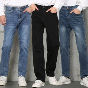 남자 청바지 28~42 스판 남성 일자 밴딩 블랙진 빅사이즈 슬림핏 데님팬츠 30종