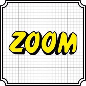 ZOOM(줌) 낚시 데칼 스티커 무광 흰색+검정 Small (가로 100mm)