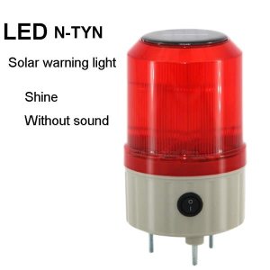 빨간색 N-TYN 소리 없는 태양광 경고등, LED 충전 1.5V 포스트, 교통 장벽, 강력한 자석 방수 신호 램프, 1 개