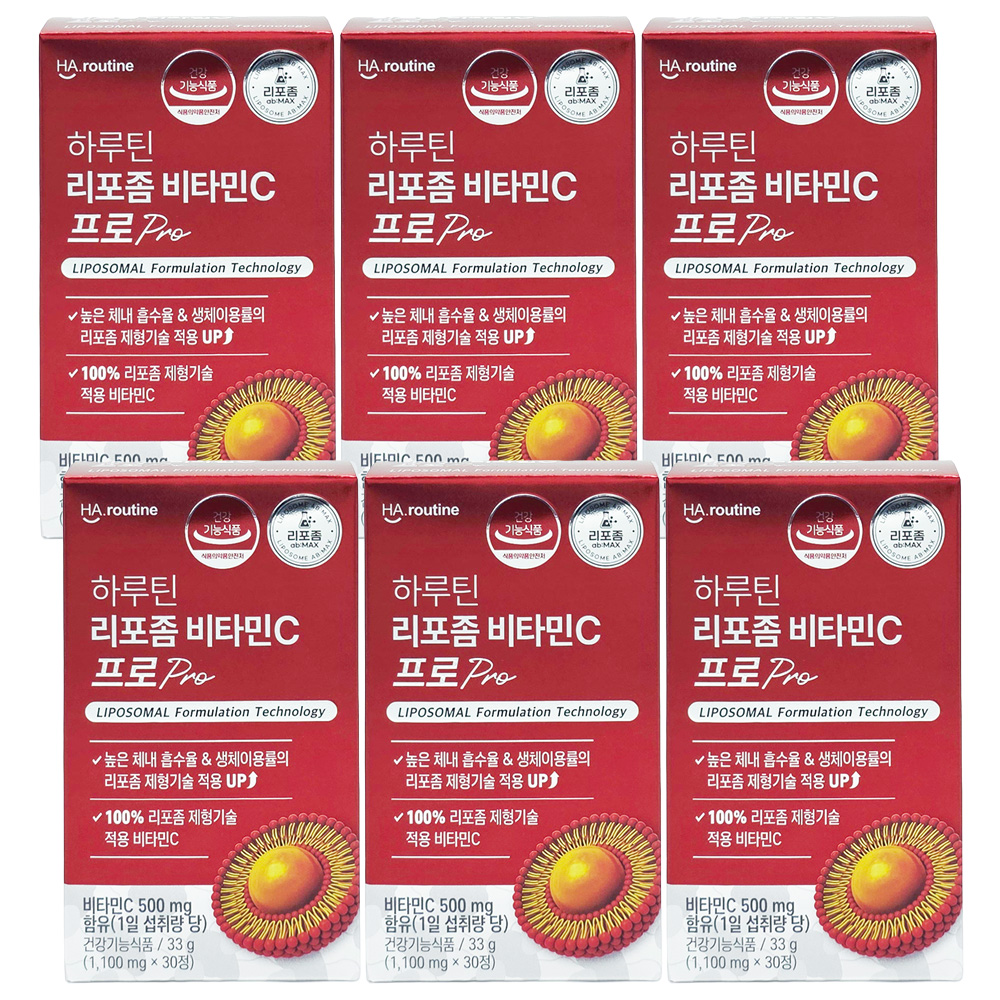 하루틴 리포좀 비타민C 1100mg 180정(30정 x 6박스)