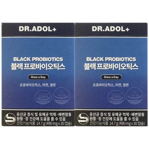 2박스 닥터아돌 블랙베리 블랙 프로바이오틱스 히게이아 유산균 징크