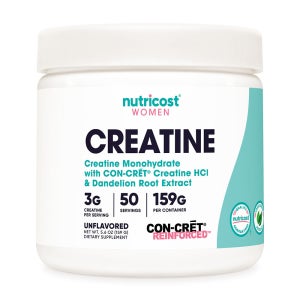 뉴트리코스트 크레아틴 3g 여성용 민들레 뿌리 80mg 우바 우르시 크랜베리 50일분 159g 무맛