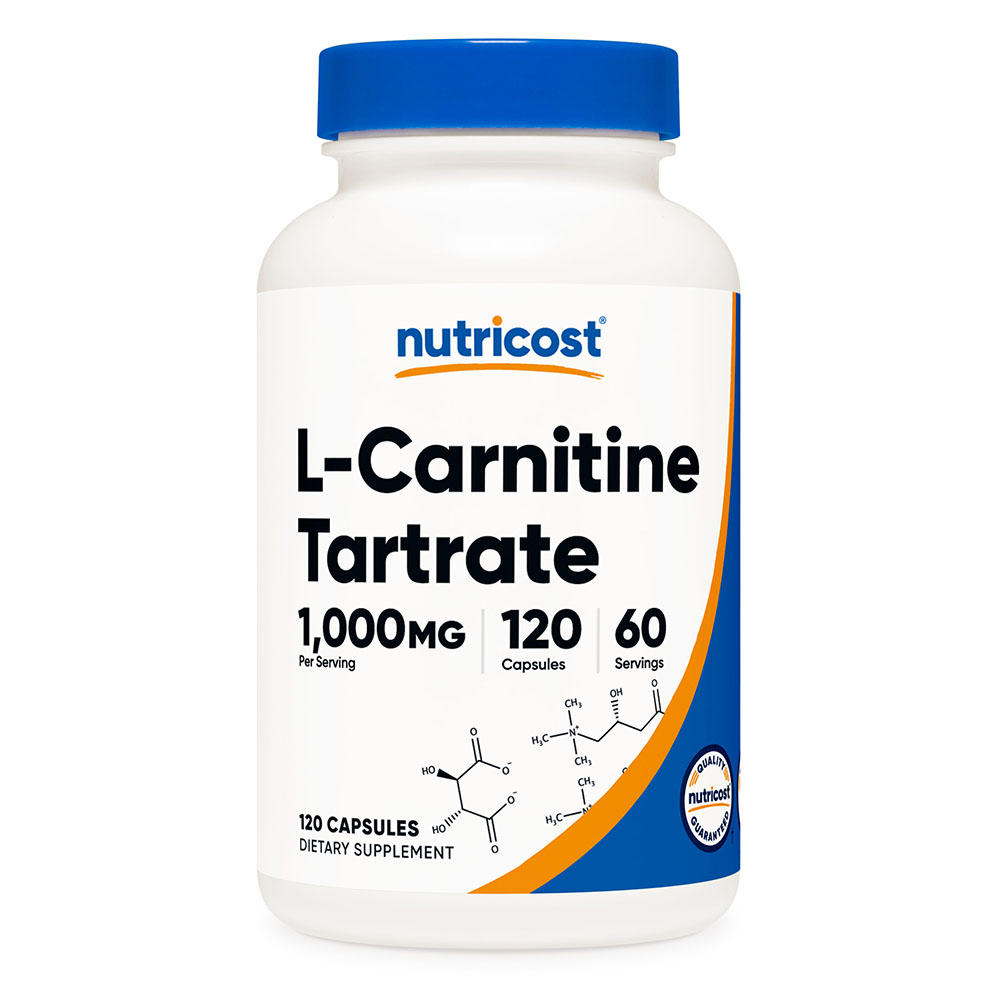 뉴트리코스트 L-<b>카르니틴</b> 타르트레이트 1,000mg 120캡슐 2개월분