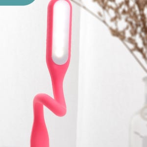휴대용 노트북 야간등 LED 조명 램프 빛 라이트 핑크