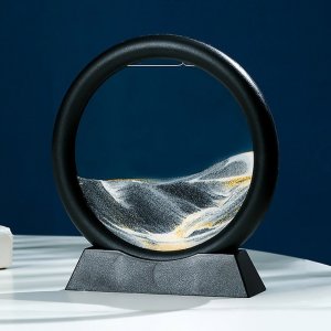 아트 샌드아트 시계 슬로우 움직이는 멍 그림 인테리어 샌드 모래 액자