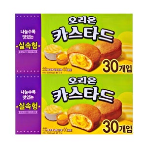 오리온 카스타드 실속형 대용량 30개입 690g X 2개