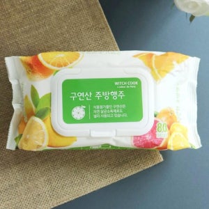 구연산 물티슈 식탁 주방 기름때 제거 세정 물티슈