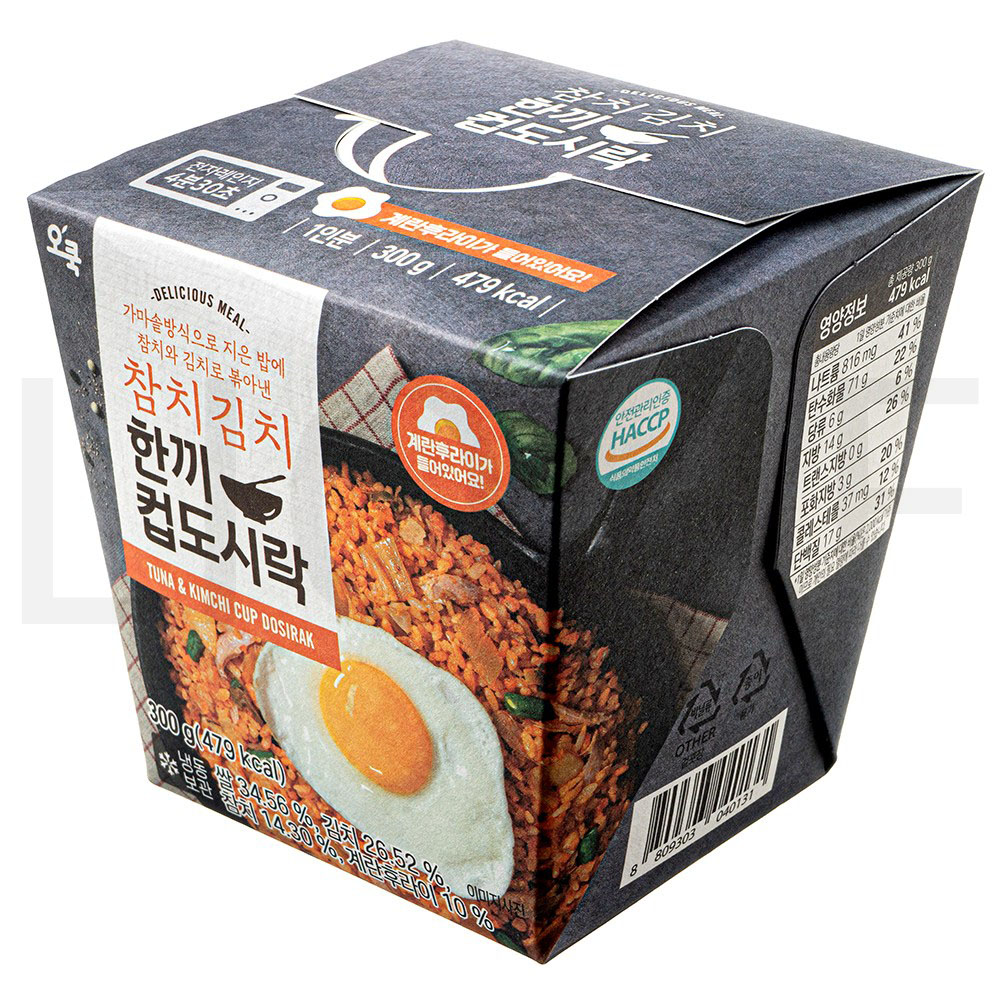 오쿡 참치김치 한끼 컵도시락 성분 분석