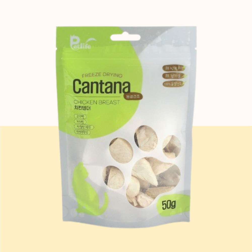 칸타나 동결건조 고양이 간식 큐브 치킨텐더 50g