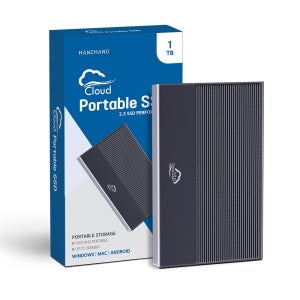 한창코퍼레이션 CLOUD Portable SSD 512GB, 블랙