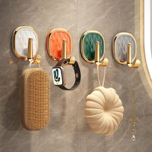 심플 접착식 고리 벽걸이 후크 걸이 4p